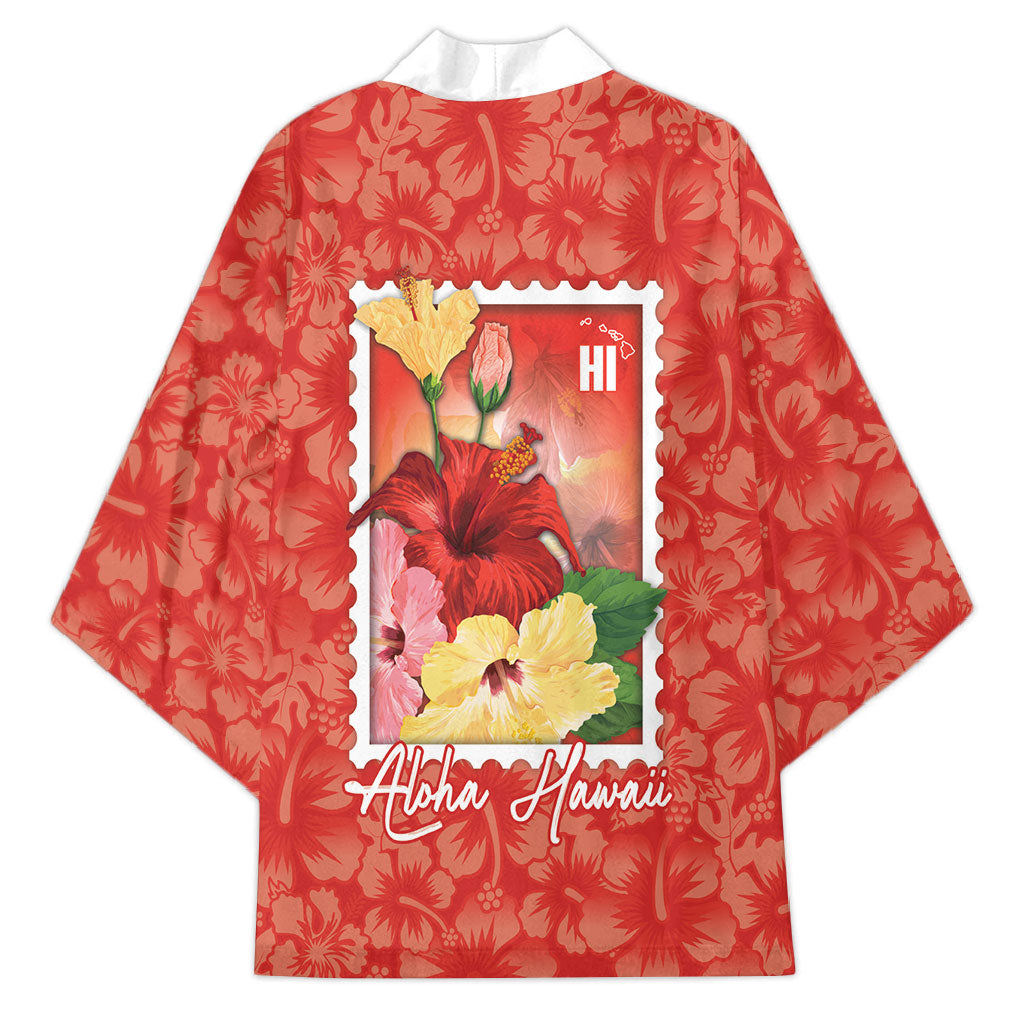 Aloha Hawaii Pua Aloalo Kimono Hawaiian Hibiscus Flowers Stylized Stamp LT14 - Polynesian Pride
