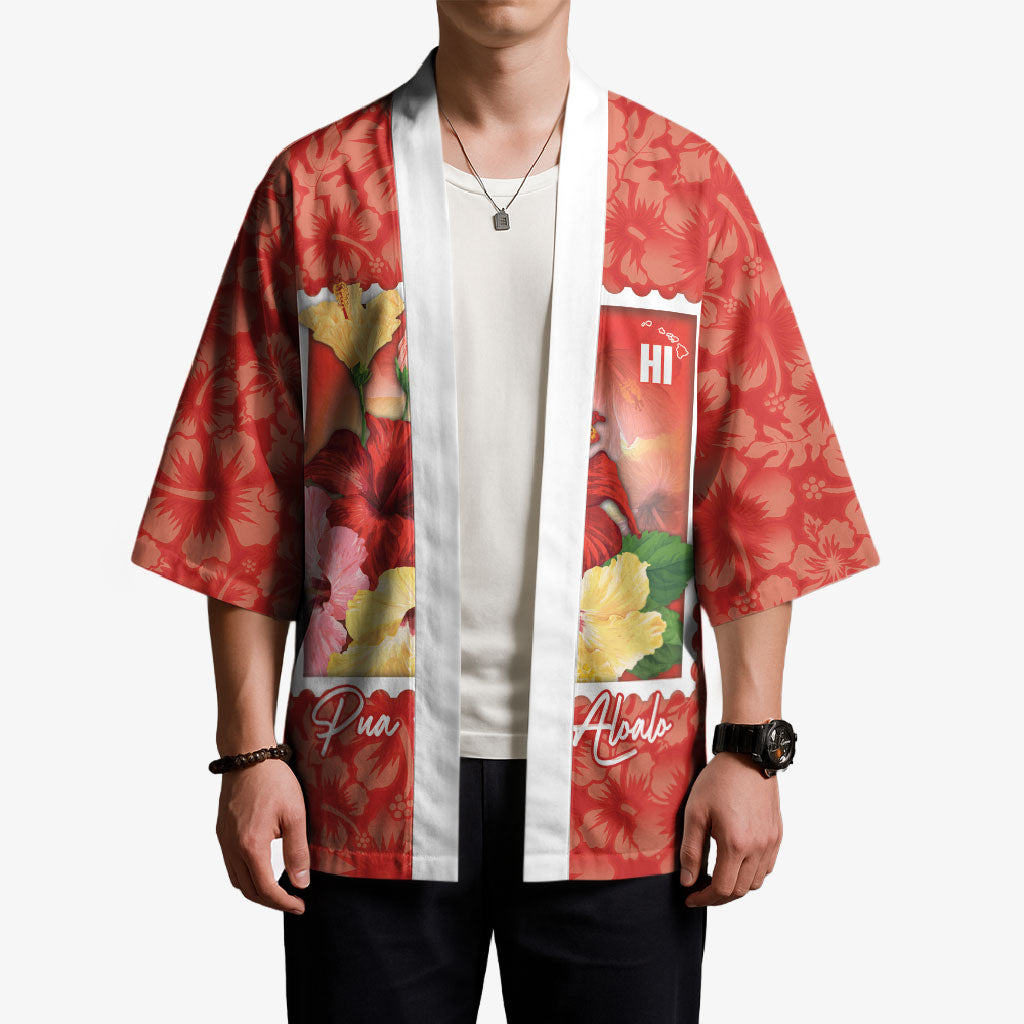 Aloha Hawaii Pua Aloalo Kimono Hawaiian Hibiscus Flowers Stylized Stamp LT14 - Polynesian Pride