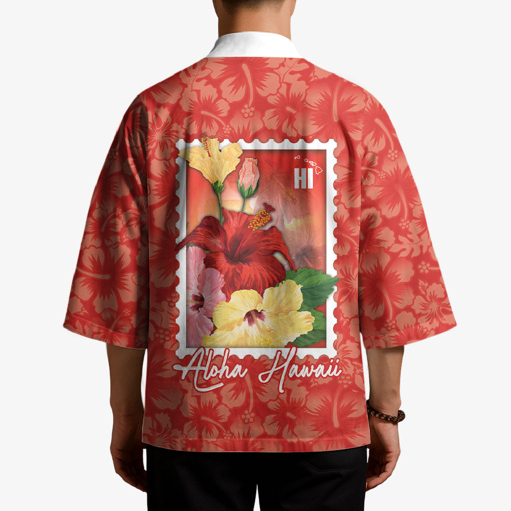 Aloha Hawaii Pua Aloalo Kimono Hawaiian Hibiscus Flowers Stylized Stamp LT14 - Polynesian Pride