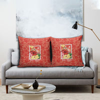 Aloha Hawaii Pua Aloalo Pillow Cover Hawaiian Hibiscus Flowers Stylized Stamp LT14 - Polynesian Pride