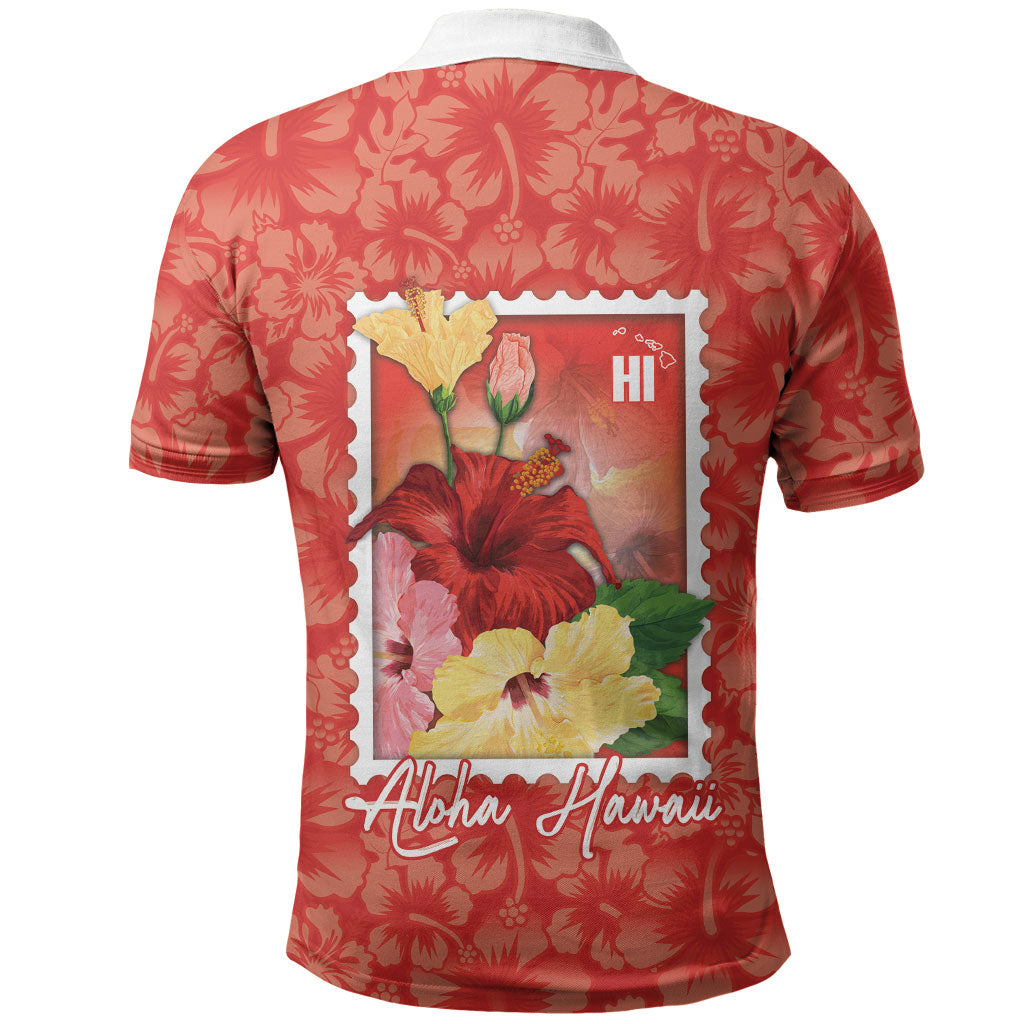 Aloha Hawaii Pua Aloalo Polo Shirt Hawaiian Hibiscus Flowers Stylized Stamp LT14 - Polynesian Pride