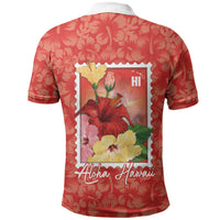 Aloha Hawaii Pua Aloalo Polo Shirt Hawaiian Hibiscus Flowers Stylized Stamp LT14 - Polynesian Pride