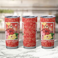 Aloha Hawaii Pua Aloalo Tumbler Cup Hawaiian Hibiscus Flowers Stylized Stamp LT14 - Polynesian Pride