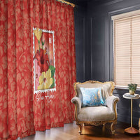 Aloha Hawaii Pua Aloalo Window Curtain Hawaiian Hibiscus Flowers Stylized Stamp LT14 - Polynesian Pride