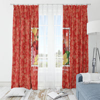 Aloha Hawaii Pua Aloalo Window Curtain Hawaiian Hibiscus Flowers Stylized Stamp LT14 - Polynesian Pride