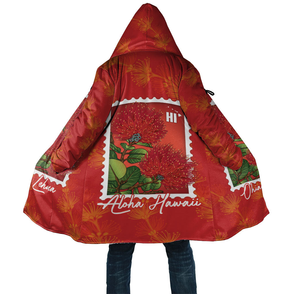 Aloha Hawaii Ohia Lehua Cloak Hawaiian Lei Stylized Stamp LT14 Unisex Red - Polynesian Pride