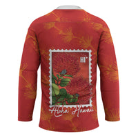 Aloha Hawaii Ohia Lehua Hockey Jersey Hawaiian Lei Stylized Stamp LT14 - Polynesian Pride