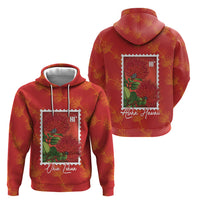 Aloha Hawaii Ohia Lehua Hoodie Hawaiian Lei Stylized Stamp LT14 - Polynesian Pride