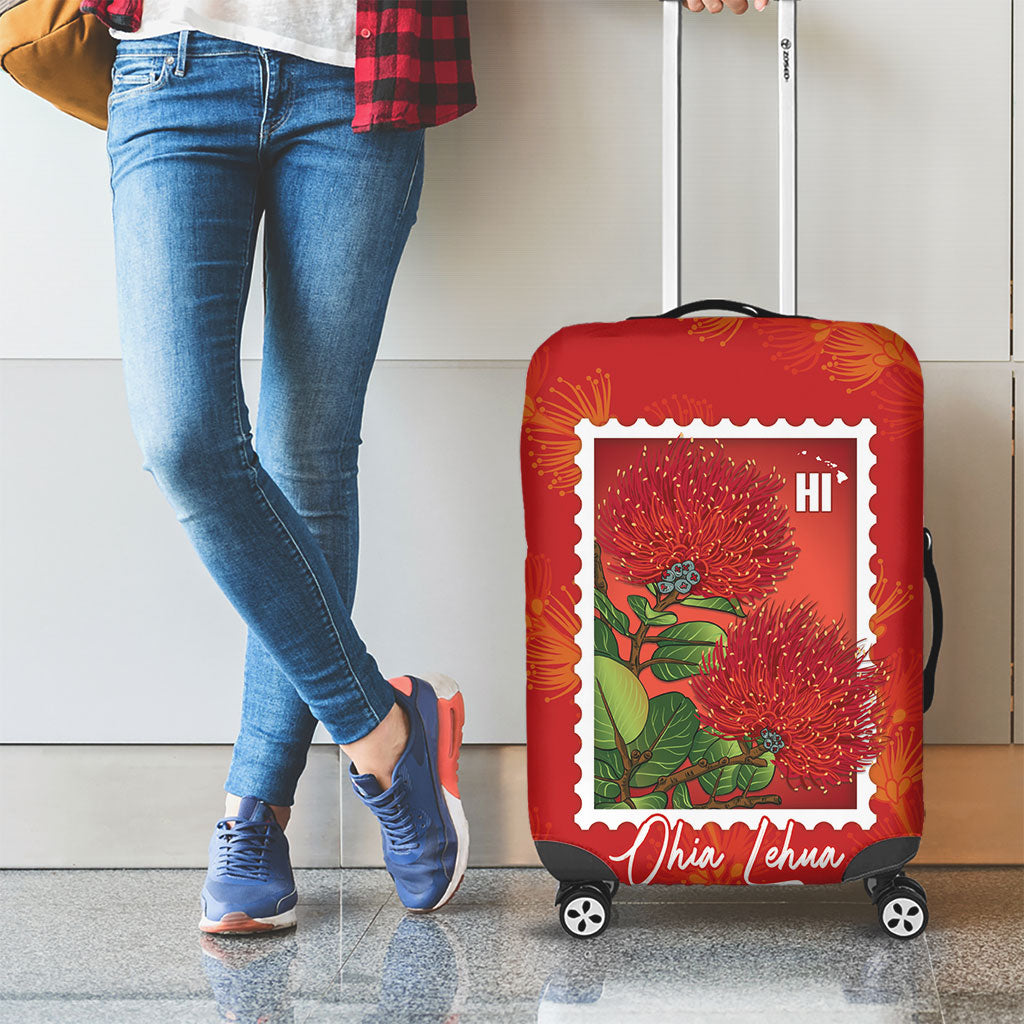 Aloha Hawaii Ohia Lehua Luggage Cover Hawaiian Lei Stylized Stamp LT14 - Polynesian Pride