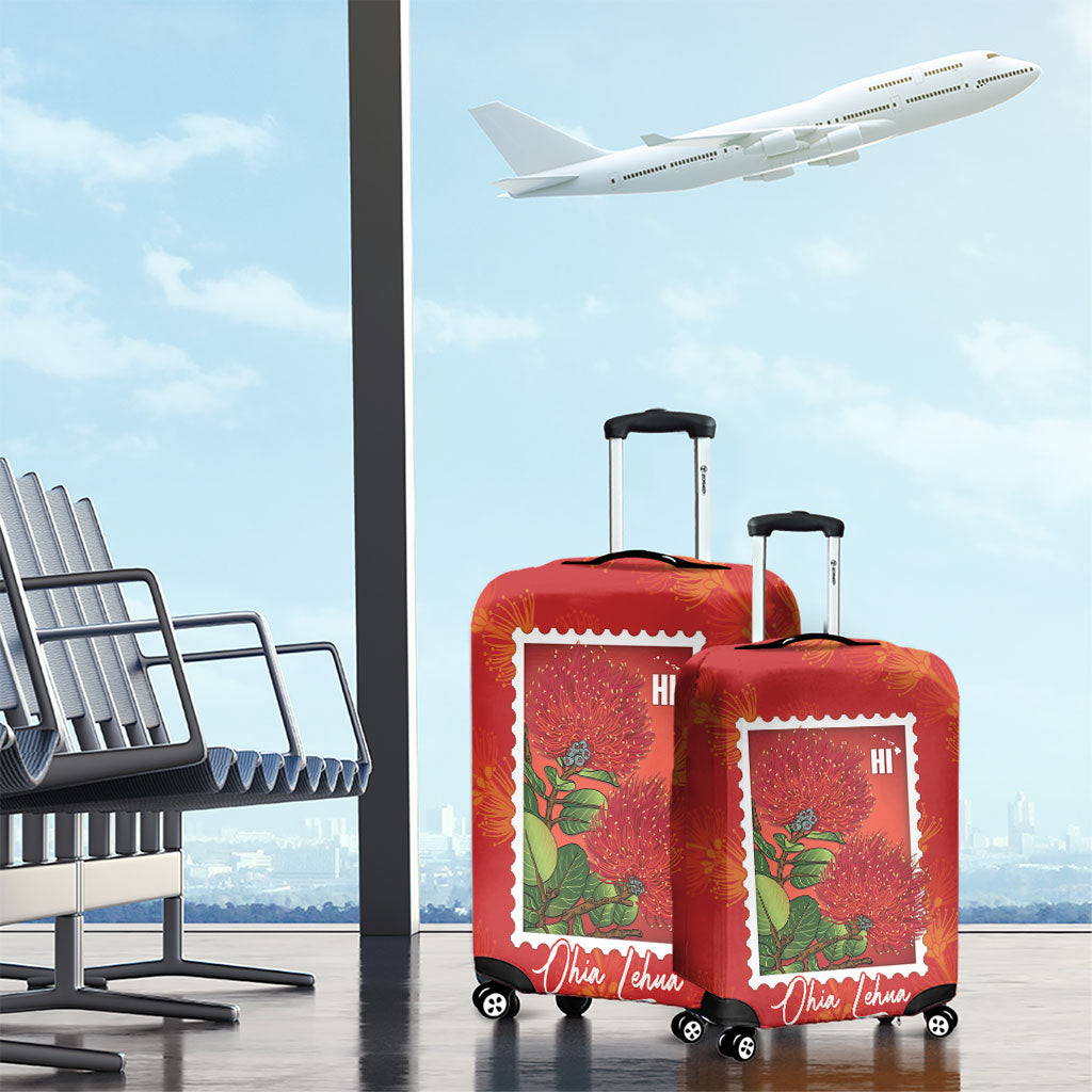 Aloha Hawaii Ohia Lehua Luggage Cover Hawaiian Lei Stylized Stamp LT14 - Polynesian Pride