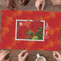 Aloha Hawaii Ohia Lehua Puzzle Hawaiian Lei Stylized Stamp LT14 - Polynesian Pride