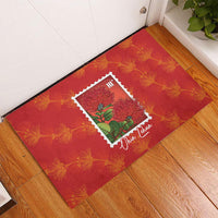 Aloha Hawaii Ohia Lehua Rubber Doormat Hawaiian Lei Stylized Stamp LT14 - Polynesian Pride