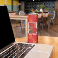 Aloha Hawaii Ohia Lehua Skinny Tumbler Hawaiian Lei Stylized Stamp LT14 - Polynesian Pride