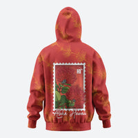 Aloha Hawaii Ohia Lehua Zip Hoodie Hawaiian Lei Stylized Stamp LT14 - Polynesian Pride