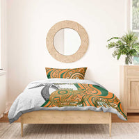 Custom Fiji And Australia Rugby Bedding Set Fijian Palm Tree Mix Aussie Kangaroo