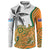 Custom Fiji And Australia Rugby Button Sweatshirt Fijian Palm Tree Mix Aussie Kangaroo