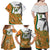 Custom Fiji And Australia Rugby Family Matching Off Shoulder Maxi Dress and Hawaiian Shirt Fijian Palm Tree Mix Aussie Kangaroo