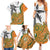 Custom Fiji And Australia Rugby Family Matching Summer Maxi Dress and Hawaiian Shirt Fijian Palm Tree Mix Aussie Kangaroo