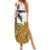 Custom Fiji And Australia Rugby Family Matching Summer Maxi Dress and Hawaiian Shirt Fijian Palm Tree Mix Aussie Kangaroo