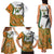 Custom Fiji And Australia Rugby Family Matching Tank Maxi Dress and Hawaiian Shirt Fijian Palm Tree Mix Aussie Kangaroo