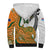 Custom Fiji And Australia Rugby Sherpa Hoodie Fijian Palm Tree Mix Aussie Kangaroo