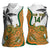 Custom Fiji And Australia Rugby Women Sleeveless Polo Shirt Fijian Palm Tree Mix Aussie Kangaroo