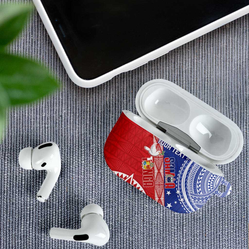 Tonga and Samoa Rugby Custom AirPods Case Ikale Tahi Manu Samoa Together LT14 - Polynesian Pride