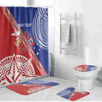 Tonga and Samoa Rugby Custom Bathroom Set Ikale Tahi Manu Samoa Together LT14 Bathroom Set (4 pcs) Red - Polynesian Pride