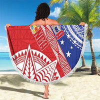 Tonga and Samoa Rugby Custom Beach Blanket Ikale Tahi Manu Samoa Together LT14 - Polynesian Pride