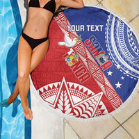 Tonga and Samoa Rugby Custom Beach Blanket Ikale Tahi Manu Samoa Together LT14 - Polynesian Pride