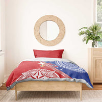 Tonga and Samoa Rugby Custom Bedding Set Ikale Tahi Manu Samoa Together - Polynesian Pride
