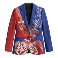 Tonga and Samoa Rugby Custom Blazer Ikale Tahi Manu Samoa Together - Polynesian Pride