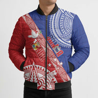 Tonga and Samoa Rugby Custom Bomber Puffer Jacket Ikale Tahi Manu Samoa Together LT14 - Polynesian Pride