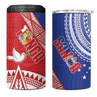 Tonga and Samoa Rugby 4 in 1 Can Cooler Tumbler Ikale Tahi Manu Samoa Together LT14 One Size: 16 oz Red - Polynesian Pride
