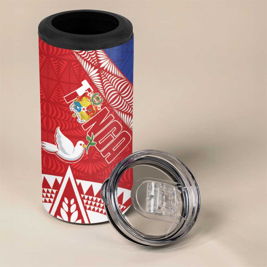 Tonga and Samoa Rugby 4 in 1 Can Cooler Tumbler Ikale Tahi Manu Samoa Together LT14 - Polynesian Pride