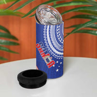 Tonga and Samoa Rugby 4 in 1 Can Cooler Tumbler Ikale Tahi Manu Samoa Together LT14 - Polynesian Pride