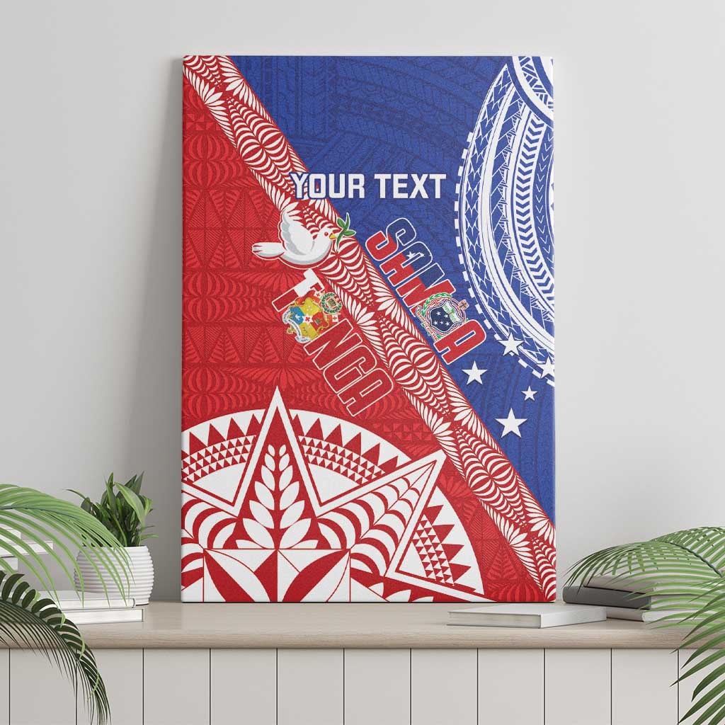 Tonga and Samoa Rugby Custom Canvas Wall Art Ikale Tahi Manu Samoa Together LT14 - Polynesian Pride