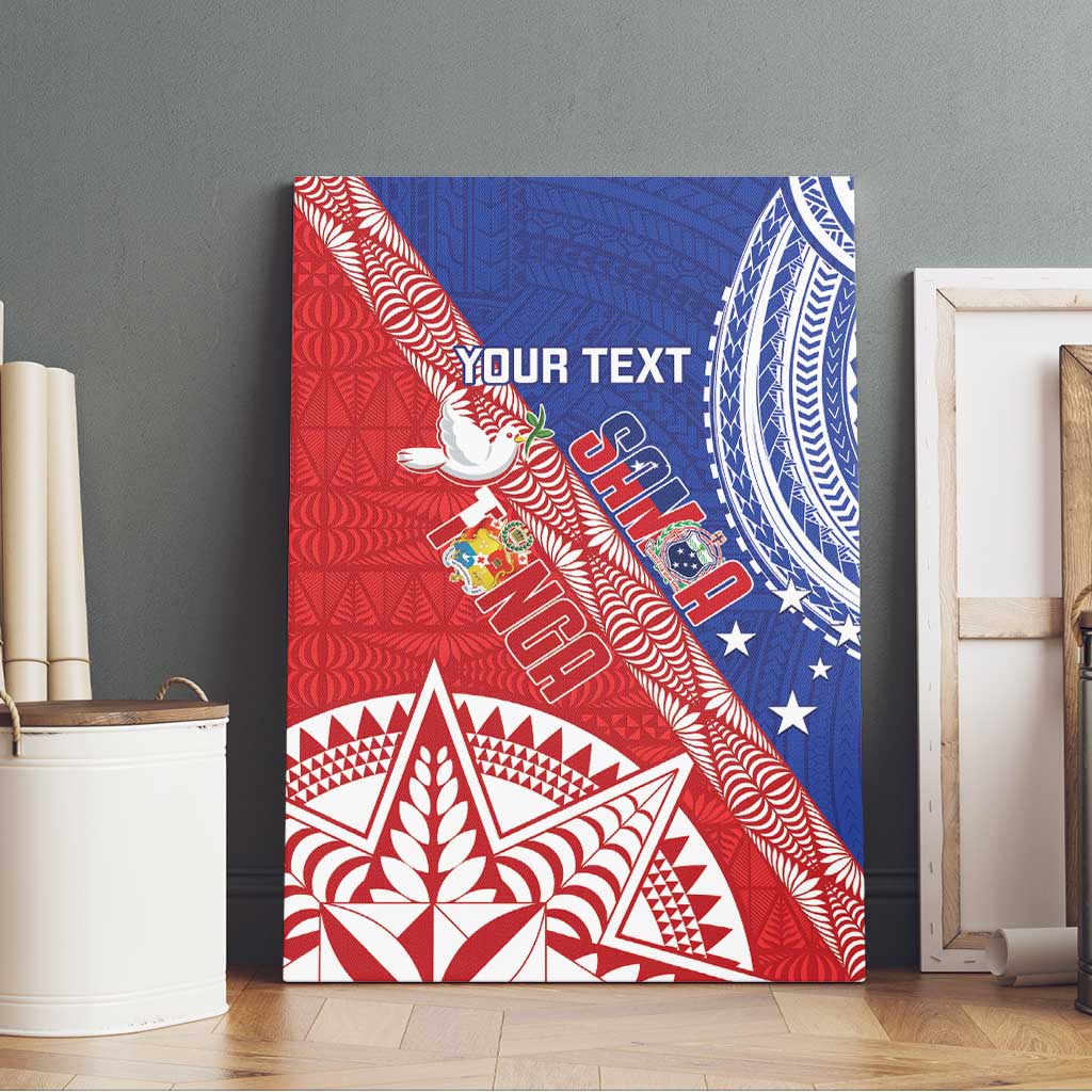Tonga and Samoa Rugby Custom Canvas Wall Art Ikale Tahi Manu Samoa Together LT14 - Polynesian Pride