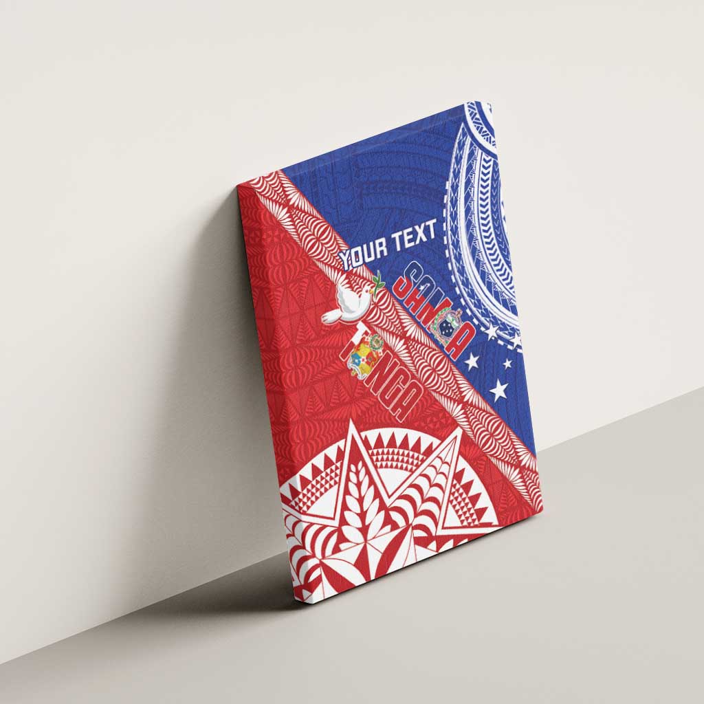 Tonga and Samoa Rugby Custom Canvas Wall Art Ikale Tahi Manu Samoa Together LT14 - Polynesian Pride
