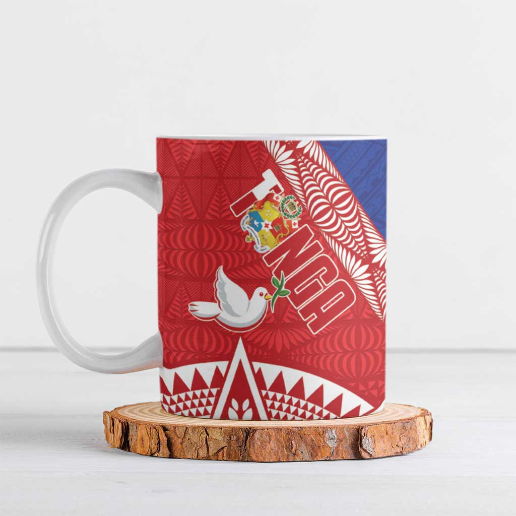 Tonga and Samoa Rugby Ceramic Mug Ikale Tahi Manu Samoa Together LT14 Red - Polynesian Pride