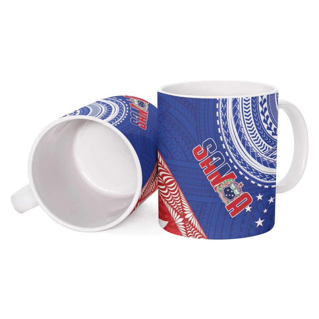 Tonga and Samoa Rugby Ceramic Mug Ikale Tahi Manu Samoa Together LT14 - Polynesian Pride