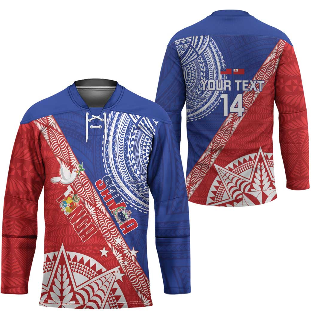Tonga and Samoa Rugby Custom Hockey Jersey Ikale Tahi Manu Samoa Together LT14 - Polynesian Pride