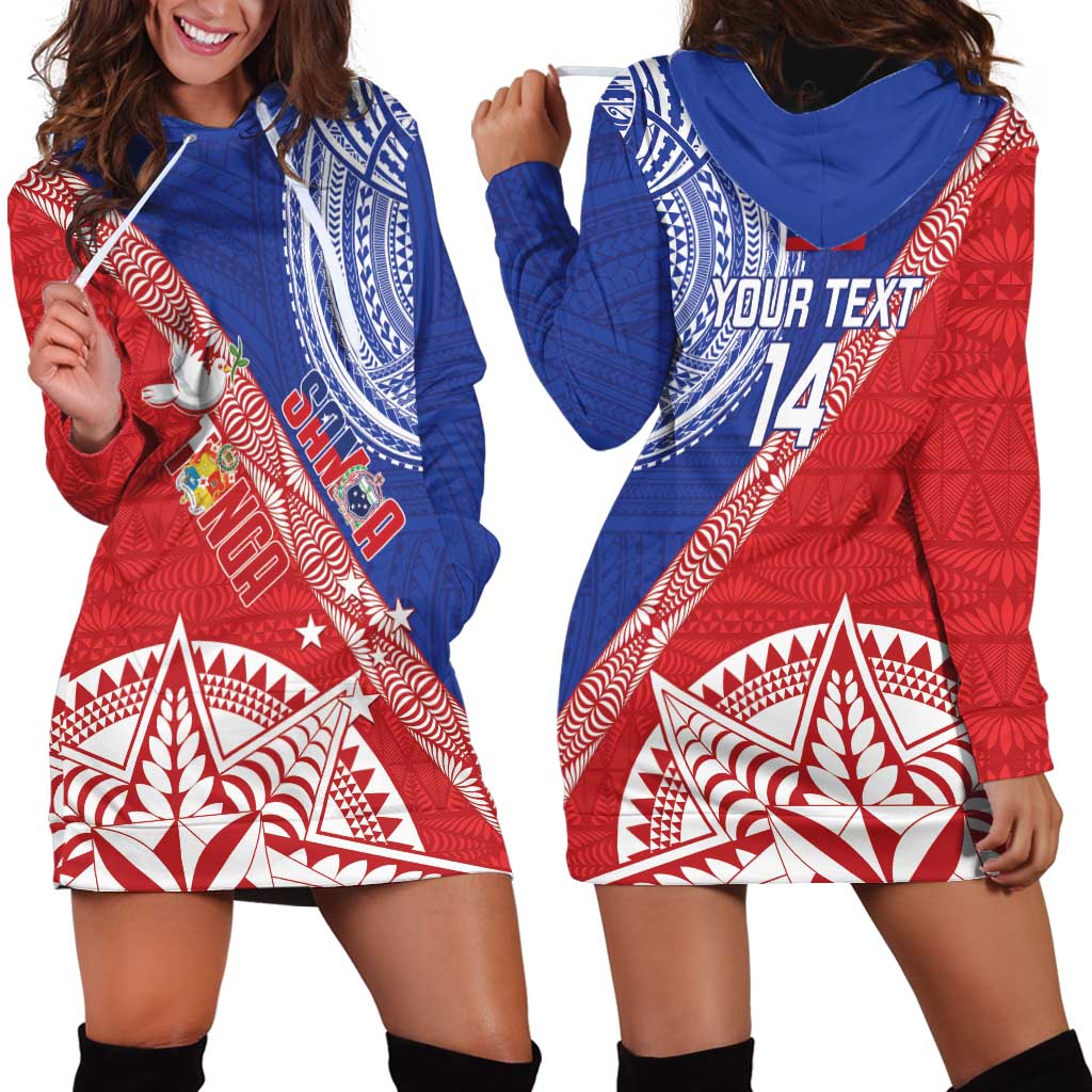 Tonga and Samoa Rugby Custom Hoodie Dress Ikale Tahi Manu Samoa Together - Polynesian Pride