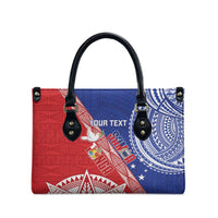 Tonga and Samoa Rugby Custom Leather Bag Ikale Tahi Manu Samoa Together - Polynesian Pride