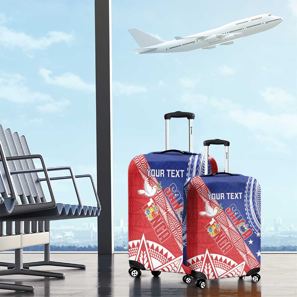 Tonga and Samoa Rugby Custom Luggage Cover Ikale Tahi Manu Samoa Together LT14 - Polynesian Pride