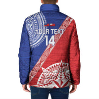 Tonga and Samoa Rugby Custom Padded Jacket Ikale Tahi Manu Samoa Together LT14 - Polynesian Pride