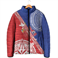 Tonga and Samoa Rugby Custom Padded Jacket Ikale Tahi Manu Samoa Together LT14 - Polynesian Pride