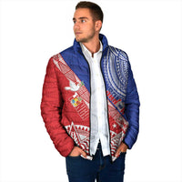 Tonga and Samoa Rugby Custom Padded Jacket Ikale Tahi Manu Samoa Together LT14 - Polynesian Pride