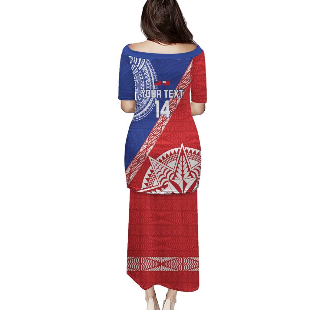 Tonga and Samoa Rugby Custom Puletasi Ikale Tahi Manu Samoa Together - Polynesian Pride