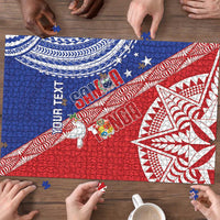 Tonga and Samoa Rugby Custom Puzzle Ikale Tahi Manu Samoa Together LT14 - Polynesian Pride
